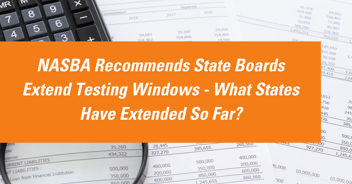 NASBA recommends state boards extend testing windows